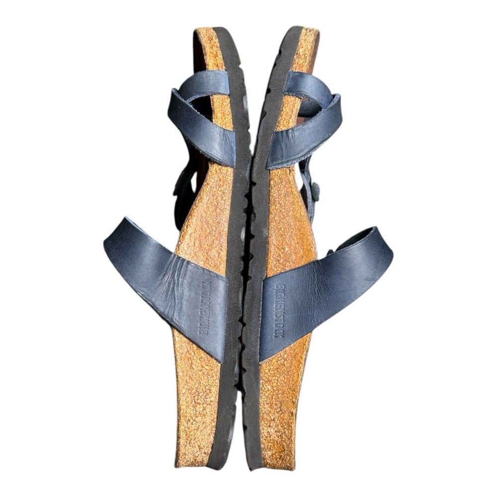 Birkenstock Mayari Oiled Leather Blue Women Size Sz EU 39 US 8.5 N Limited - Picture 5 of 8